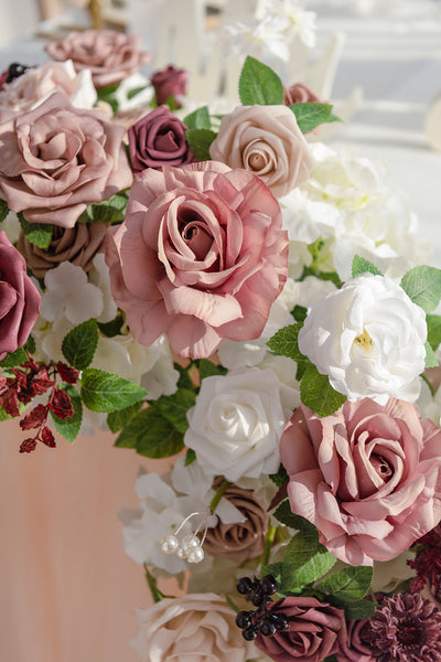 Deluxe Head Table Floral Swags in Dusty Rose & Mauve | Clearance