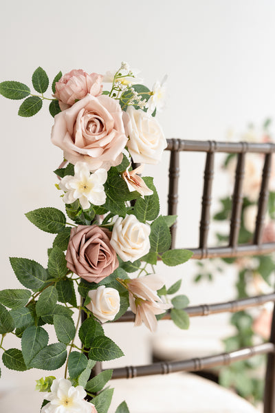 Wedding Hanging Chair Back Decoration in Dusty Rose & Cream