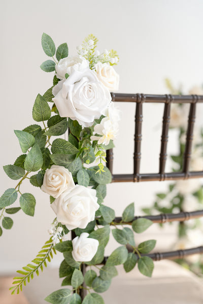 Wedding Hanging Chair Back Decoration in White & Sage