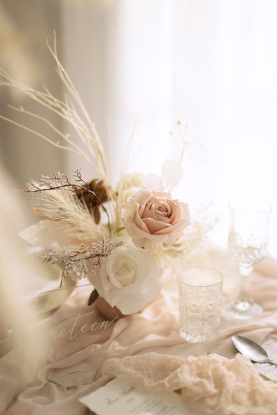 DIY Designer Flower Boxes in White & Beige