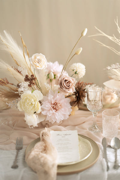 DIY Designer Flower Boxes in White & Beige