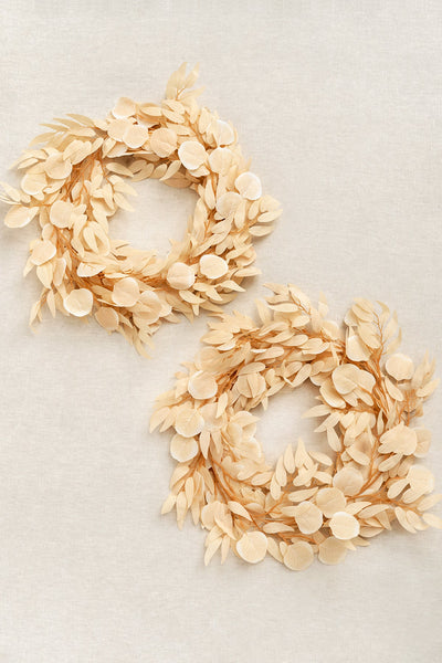 6ft Eucalyptus and Willow Leaf Greenery Garland in White & Beige