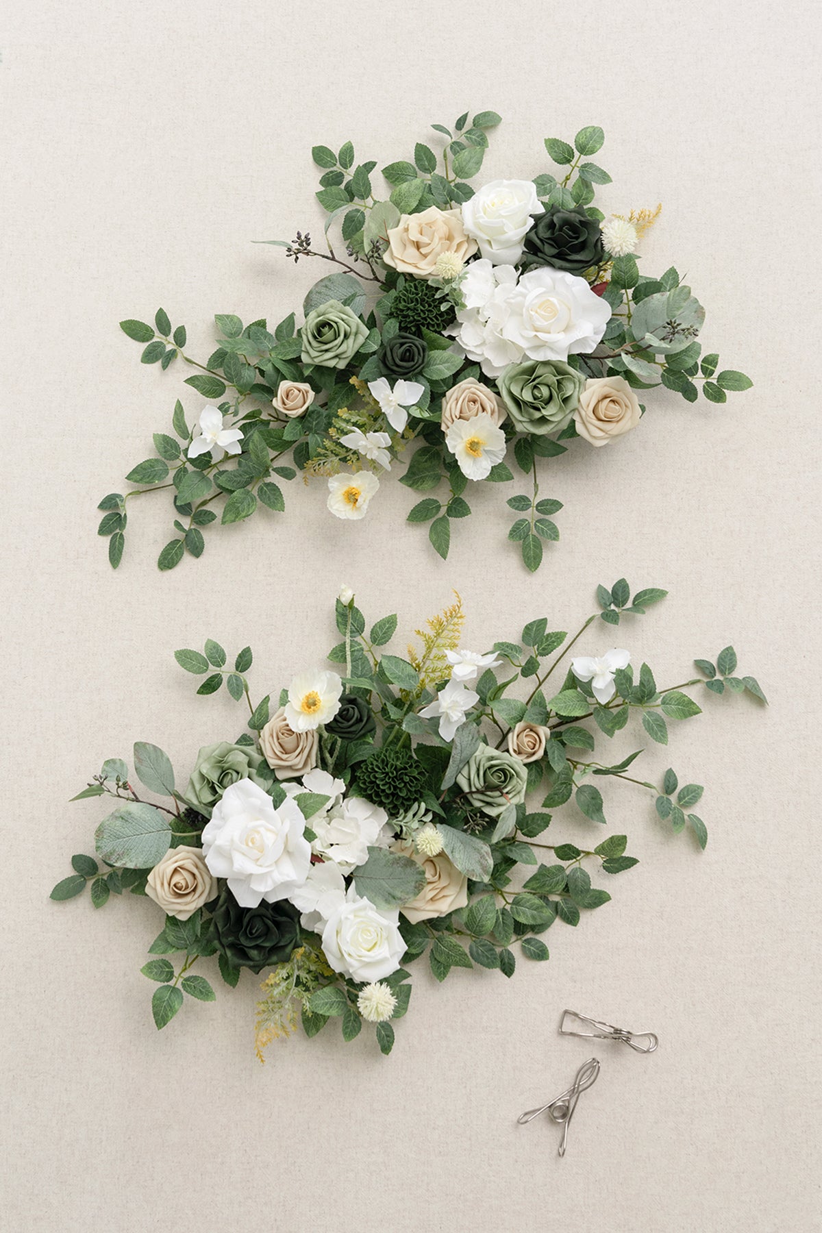 Head Table Floral Swags in Emerald & Tawny Beige