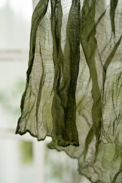 Cheesecloth Napkin & Table Runner Set in Moss Green