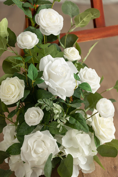 Deluxe Combo Set Flower Sign Decor in White & Sage