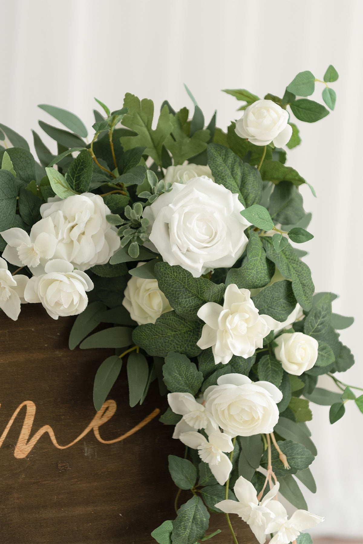 Deluxe Combo Set Flower Sign Decor in White & Sage