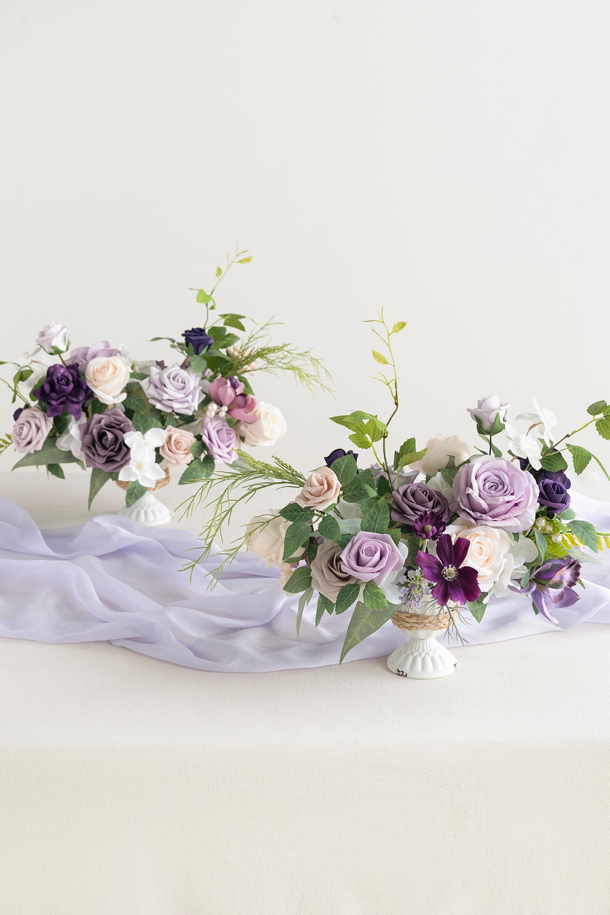 Large Floral Centerpiece Set in Lilac & Gold
