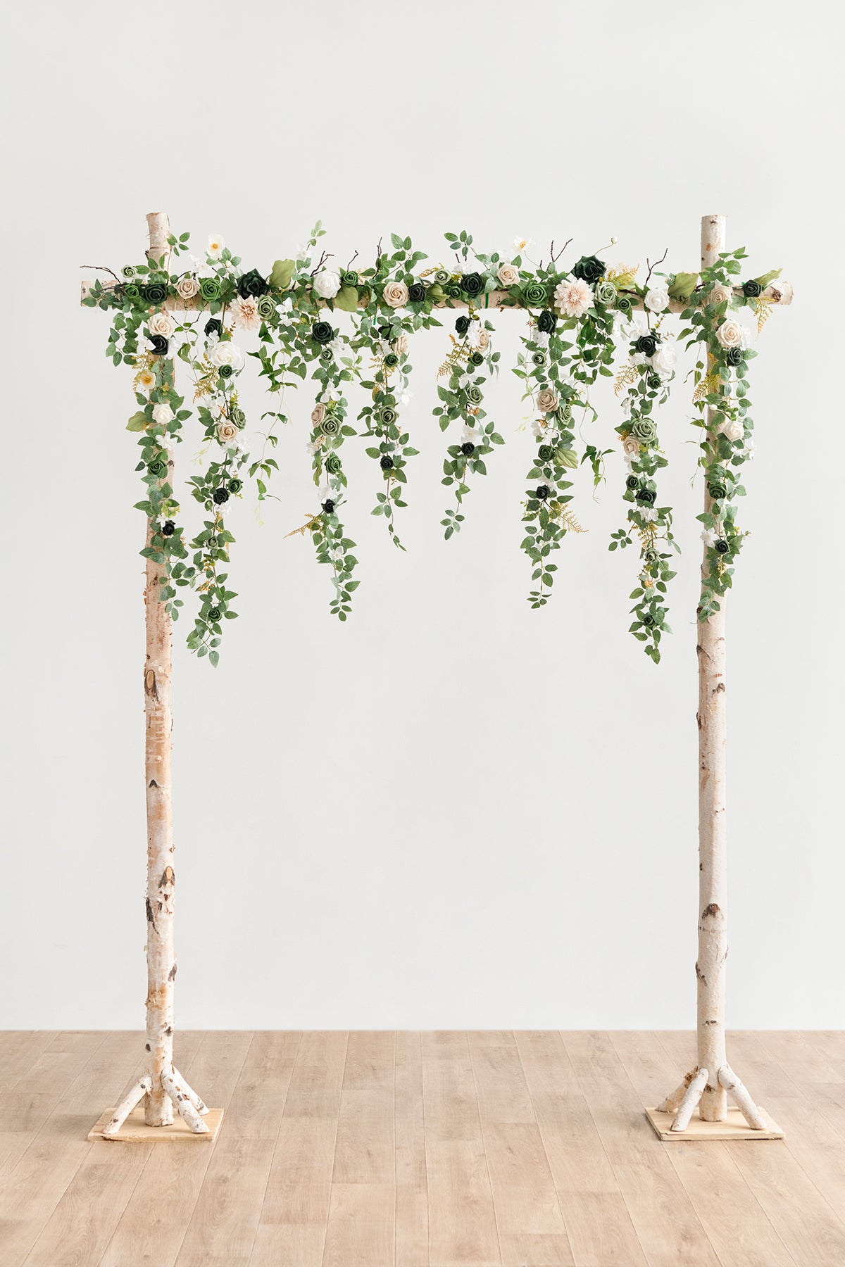 Hanging Arch Flower Decor in Emerald & Tawny Beige | Clearance