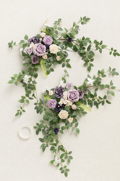Sweetheart Table Floral Swags in Lilac & Gold