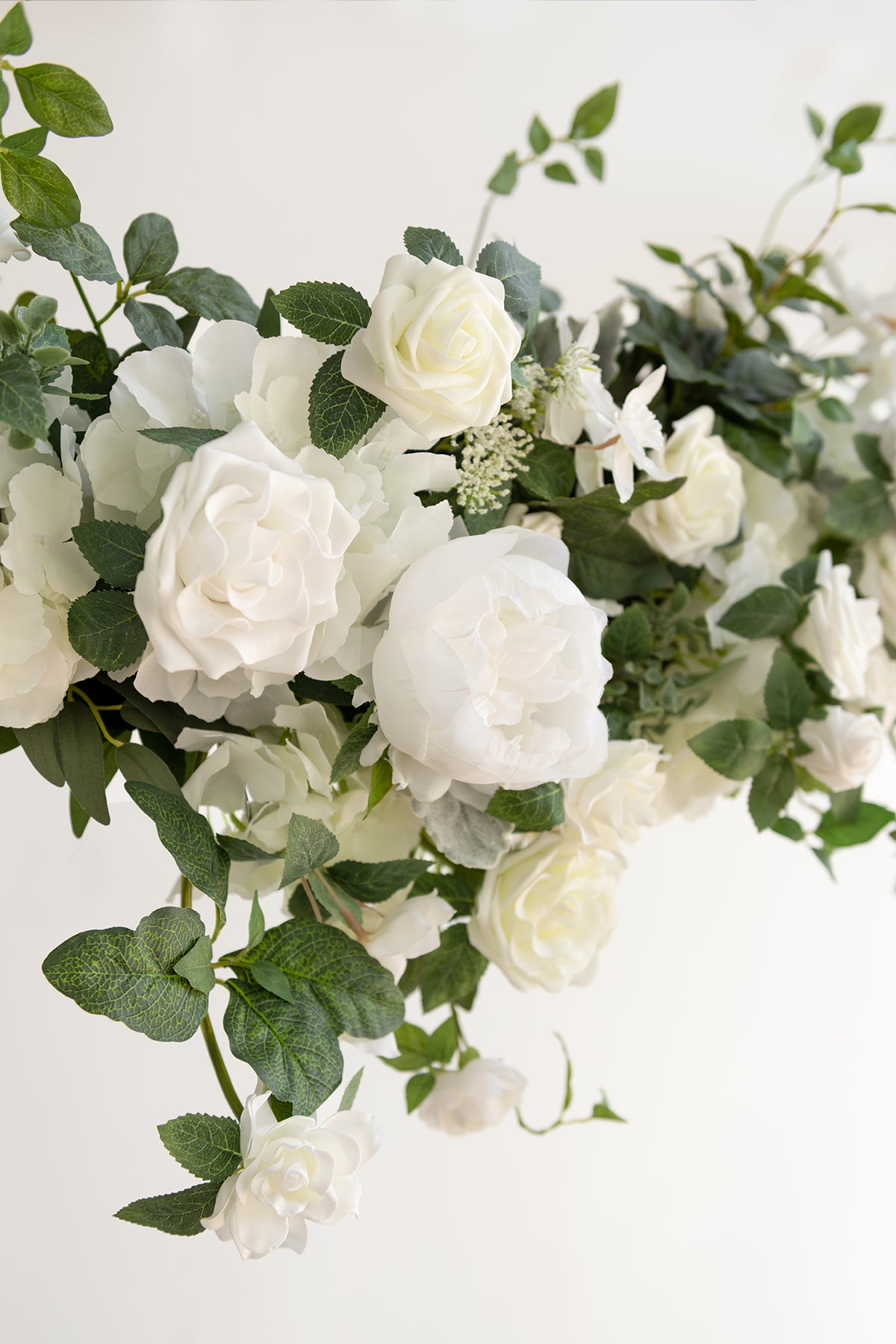 Garland Flower Arch Decor in White & Sage