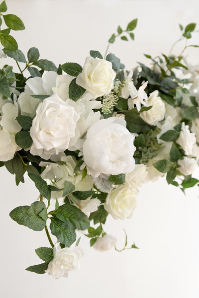 Garland Flower Arch Decor in White & Sage