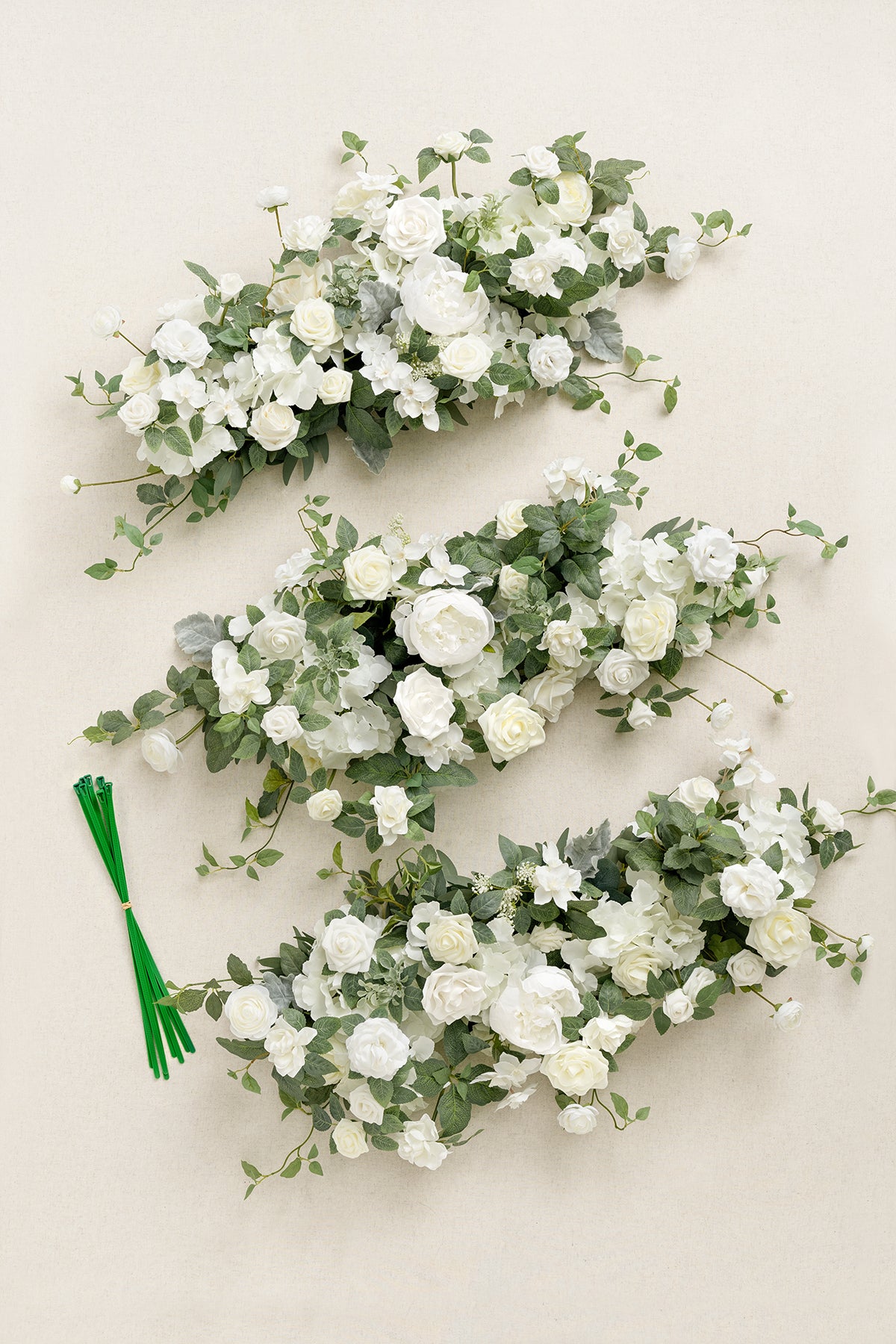 Garland Flower Arch Decor in White & Sage