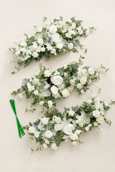 Garland Flower Arch Decor in White & Sage