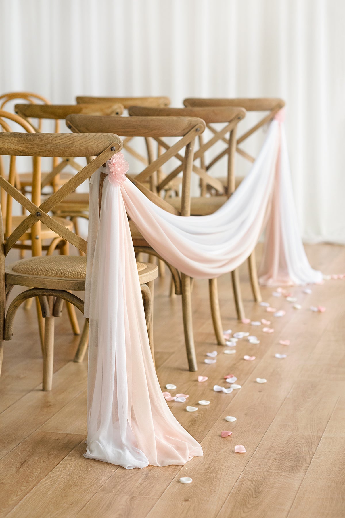 Sheer Aisle Swags for Church Wedding - 7 Colors | Clearance