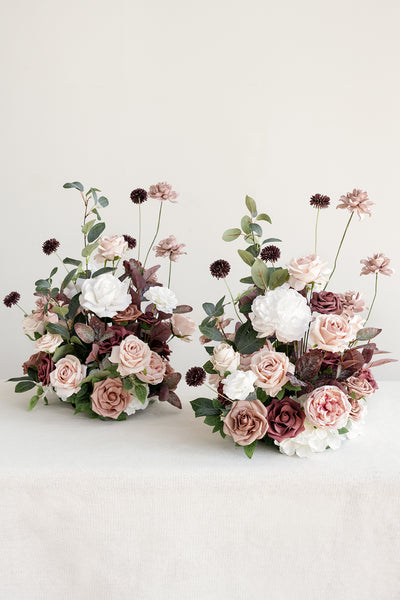 Free-Standing Flower Arrangements in Dusty Rose & Mauve | Clearance