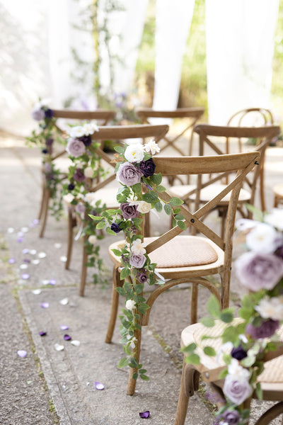 Wedding Hanging Chair Back Decoration in Lilac & Gold