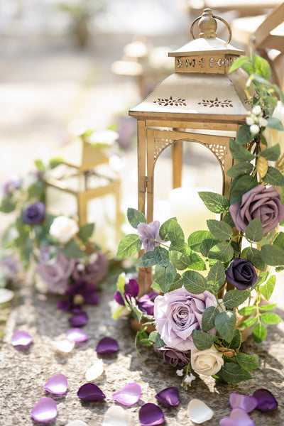 1.8 Flower Garlands in Lilac & Gold