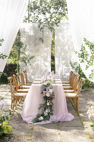6ft Flower Garland in Lilac & Gold