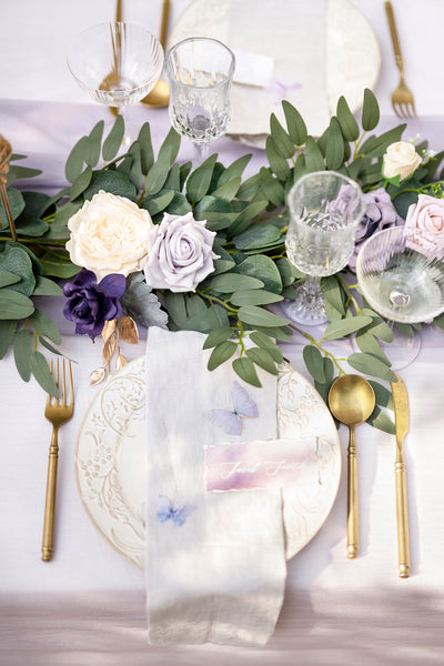 6ft Flower Garland in Lilac & Gold