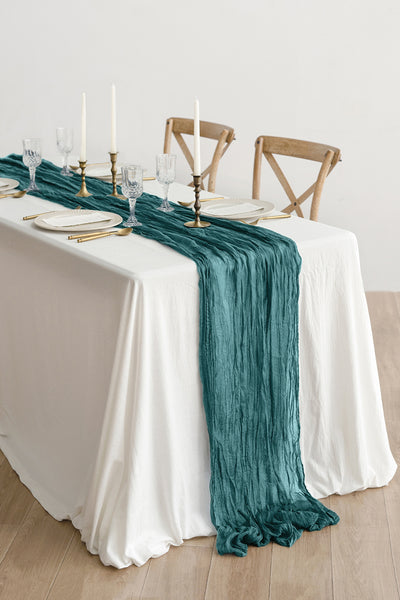 Table Runners in Dark Teal & Burnt Orange