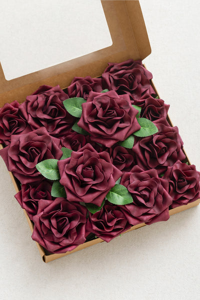2.5” & 3.5" Mixed Foam Avalanche Rose with Stem - 9 Colors