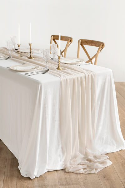 Table Linens in Blush & Cream
