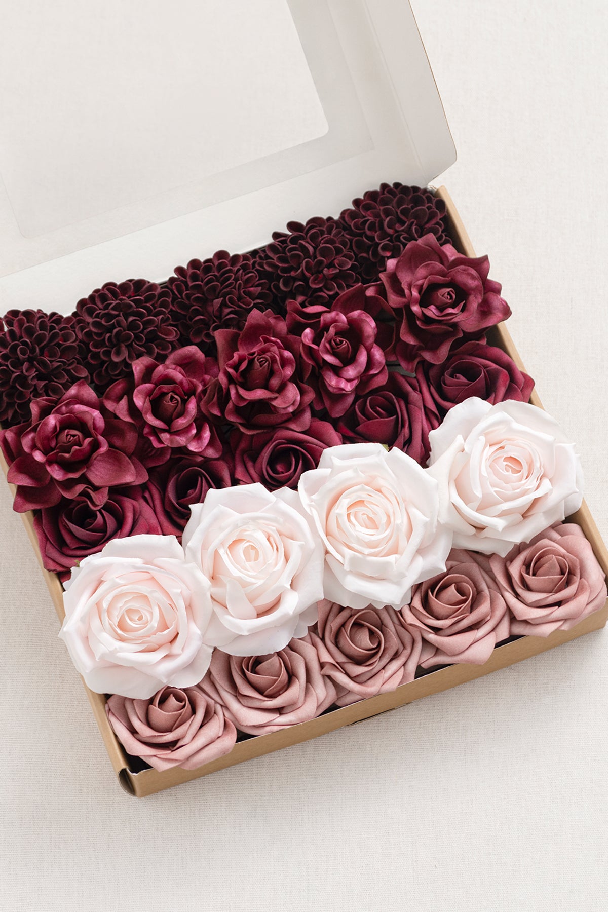 DIY Supporting Flower Boxes in Romantic Marsala