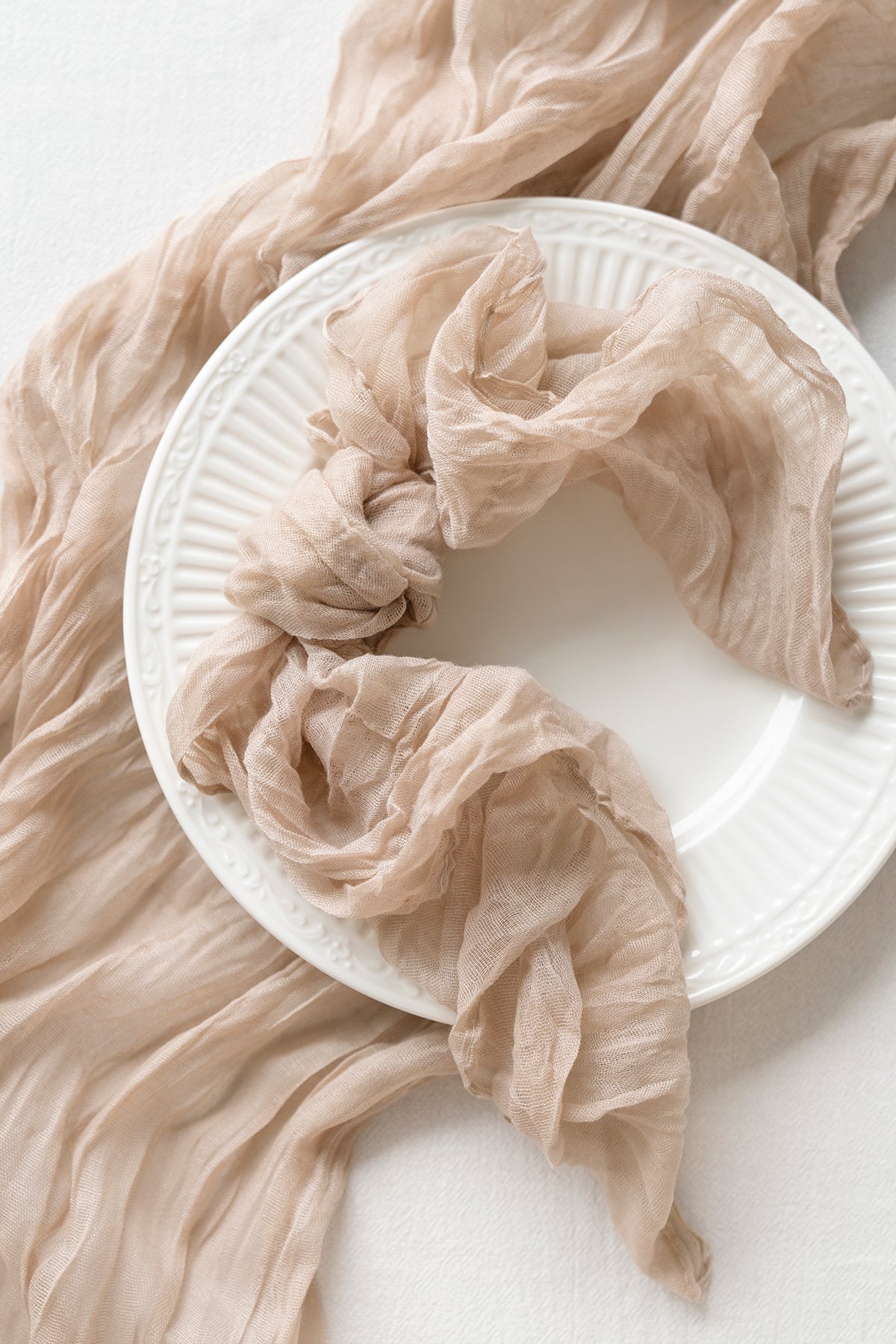 Cheesecloth Napkins & Table Runner Set for Reception - 6 Colors