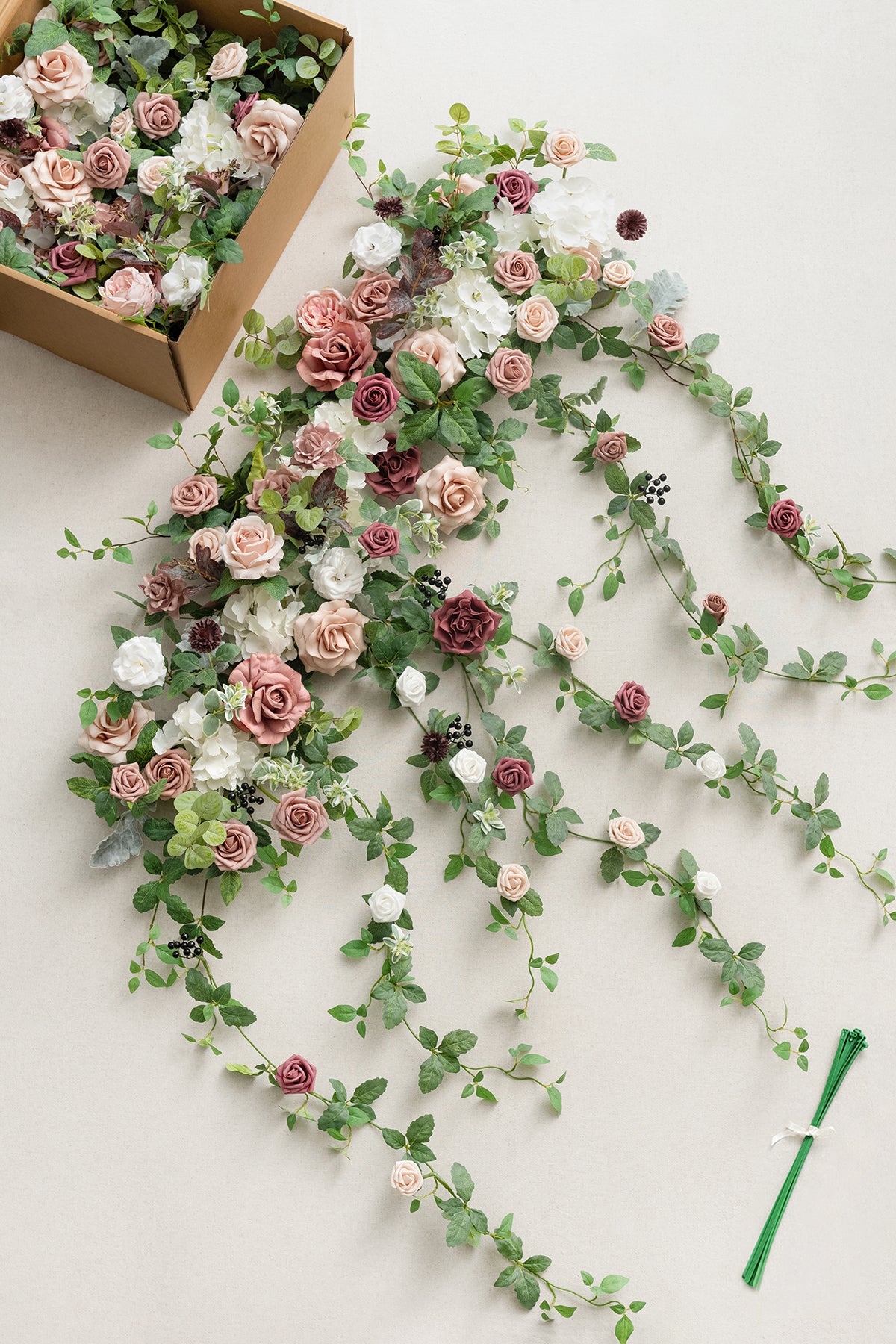 Hanging Arch Flower Decor in Dusty Rose & Mauve