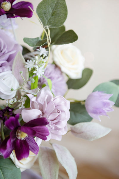 DIY Supporting Flower Boxes in Lilac & Gold