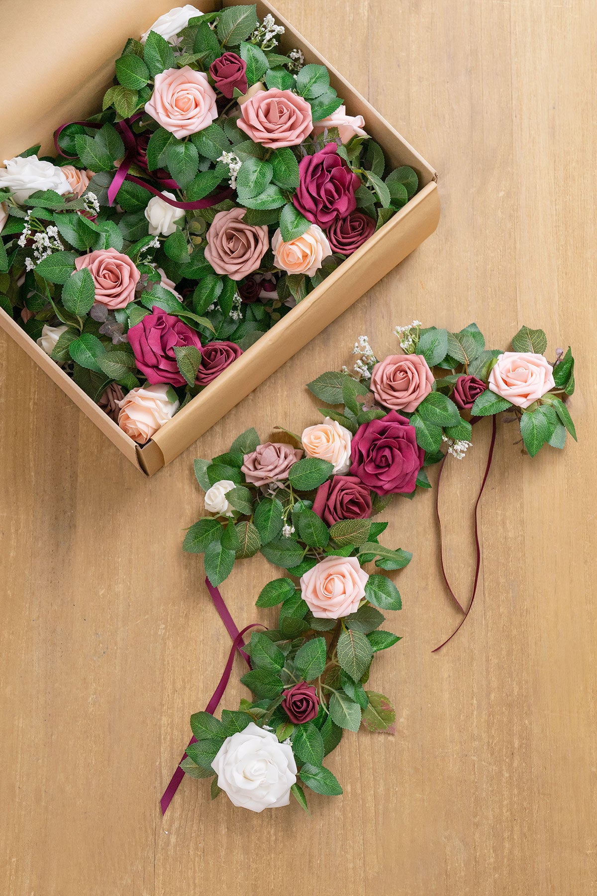 2ft Flower Garlands in Romantic Marsala