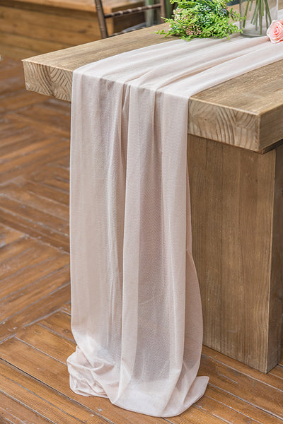 32 x 120 Inch Romantic Sheer Table Runner - 4 Colors - Ling's moment