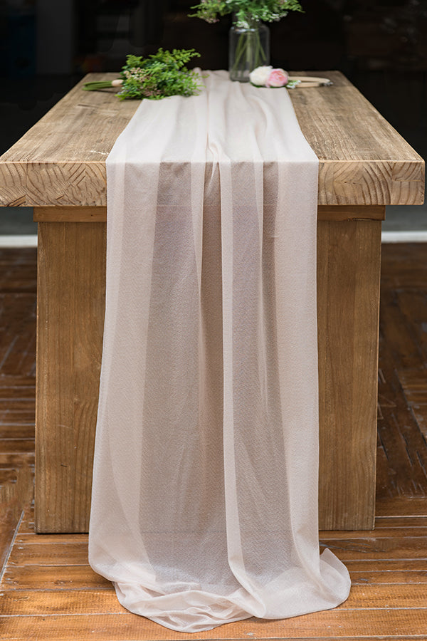 Table Linens in Blush & Cream