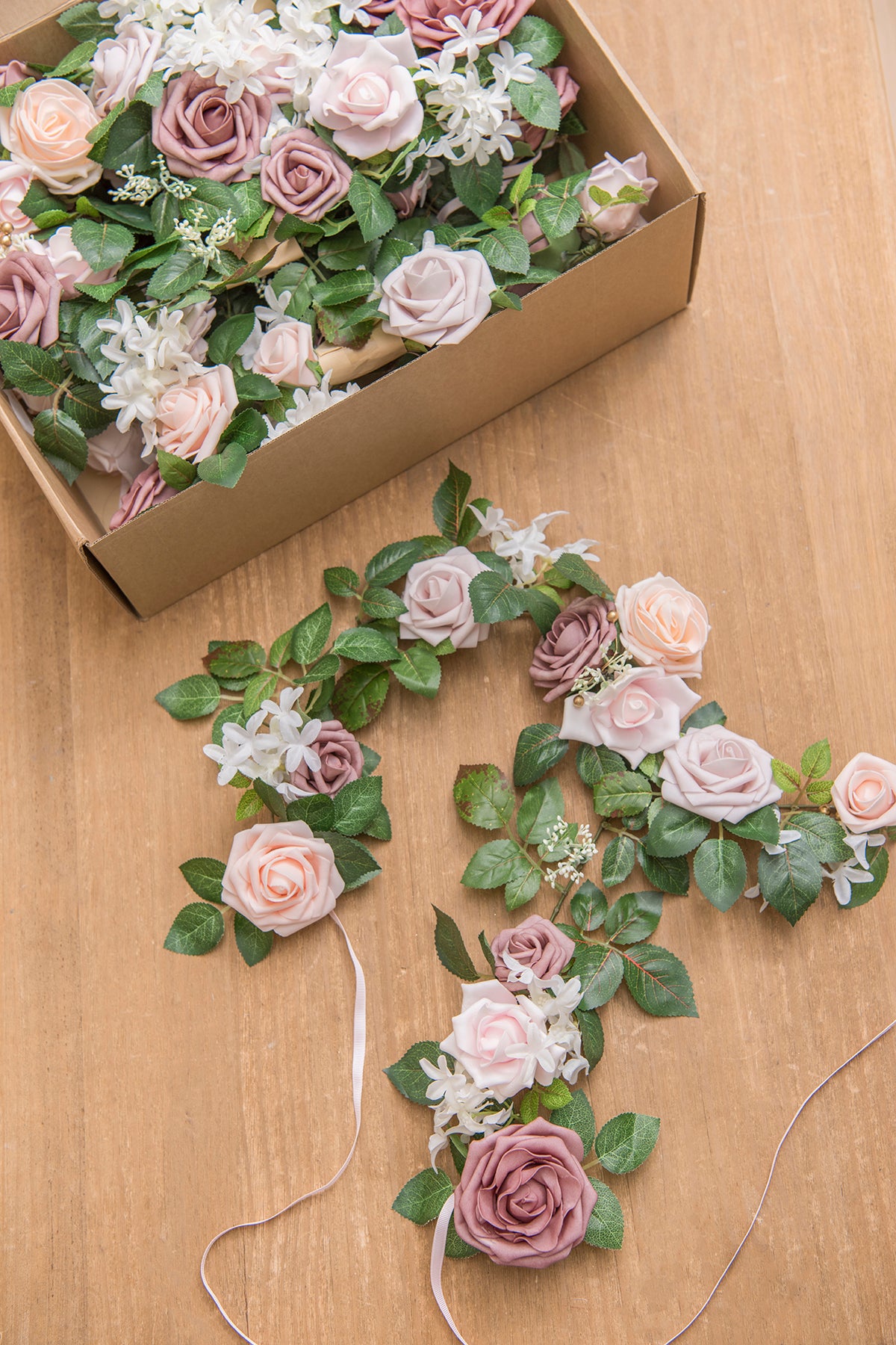 2ft Flower Garlands in Blush & Cream | Clearance