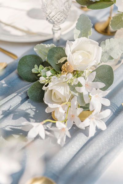 Dusty Rose & Navy Wedding Flower & Greenery