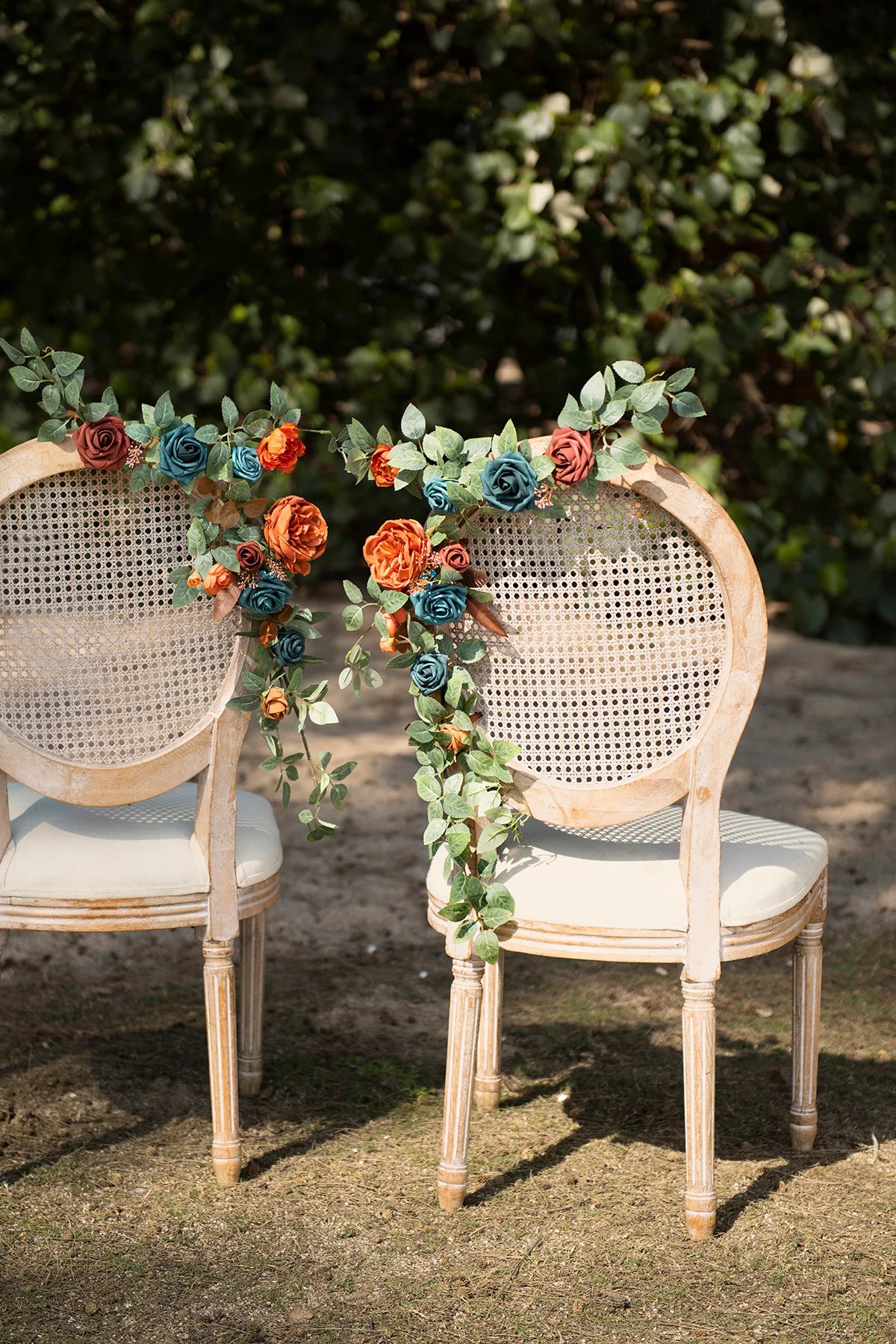 DIY Supporting Flower Boxes in Dark Teal & Burnt Orange