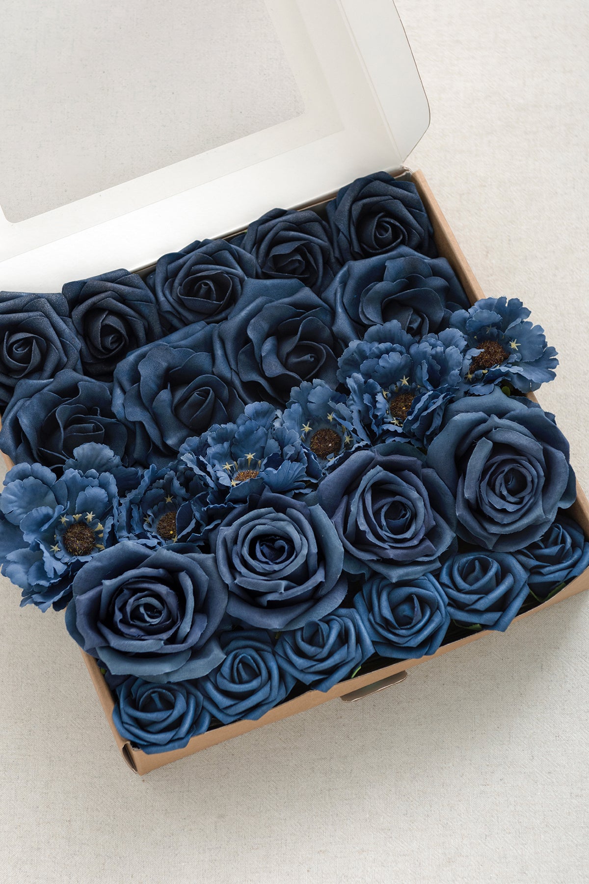 DIY Supporting Flower Boxes in Dusty Rose & Navy