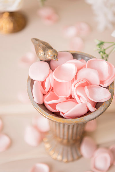 Silk Rose Petals in Blush & Pink