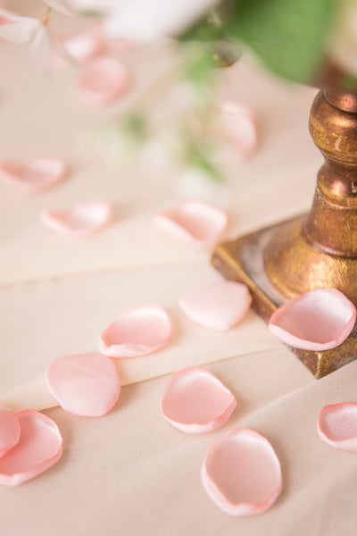 Silk Rose Petals in Blush & Pink