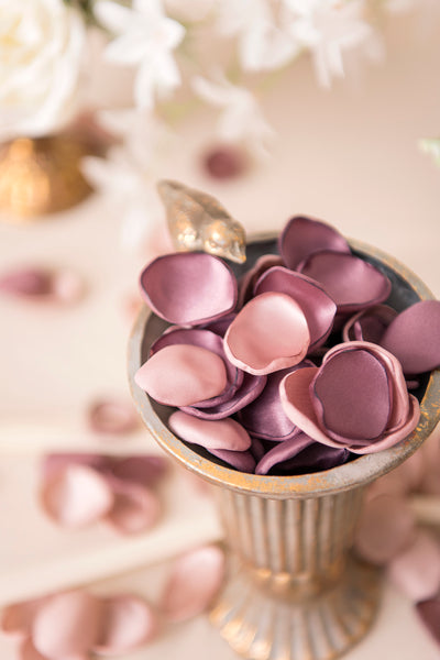 Silk Rose Petals in Dusty Rose & Mauve