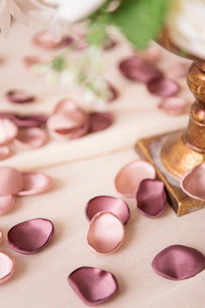 Silk Rose Petals in Dusty Rose & Mauve