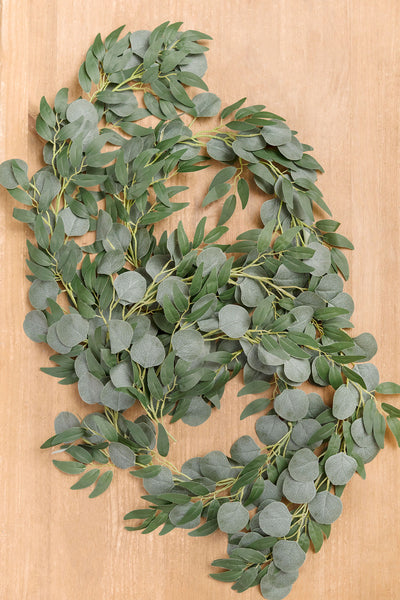 6ft Eucalyptus and Willow Leaf Greenery Garland