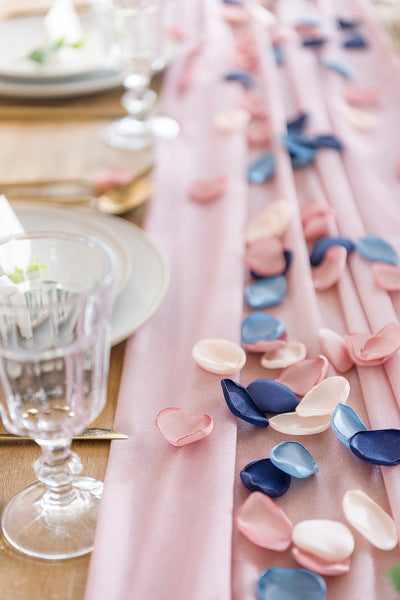 Silk Rose Petals in Blush & Pink