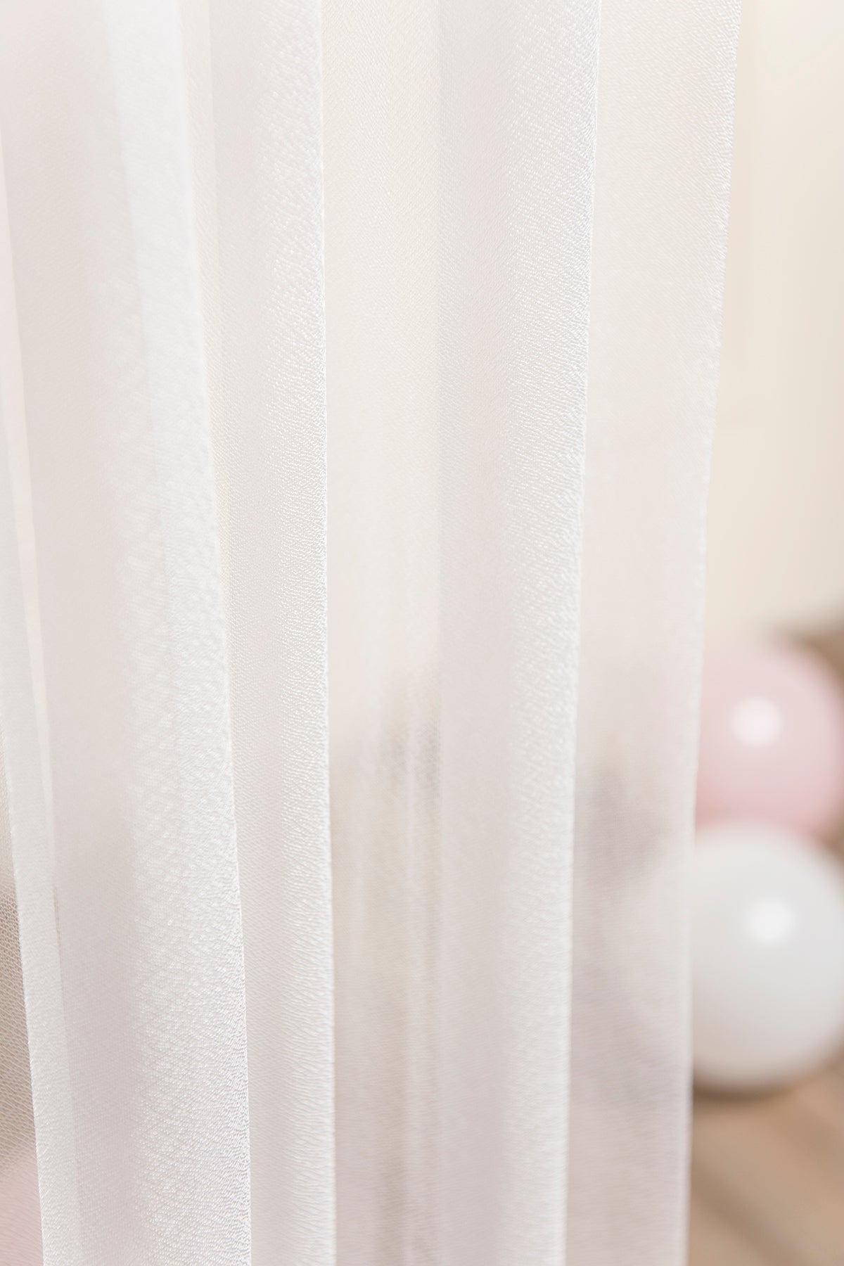 White Sheer Wedding Backdrop Curtains 10 Ft x 10 Ft - Ling's moment